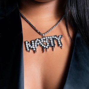 NASTY RHINESTONE NECKLACE